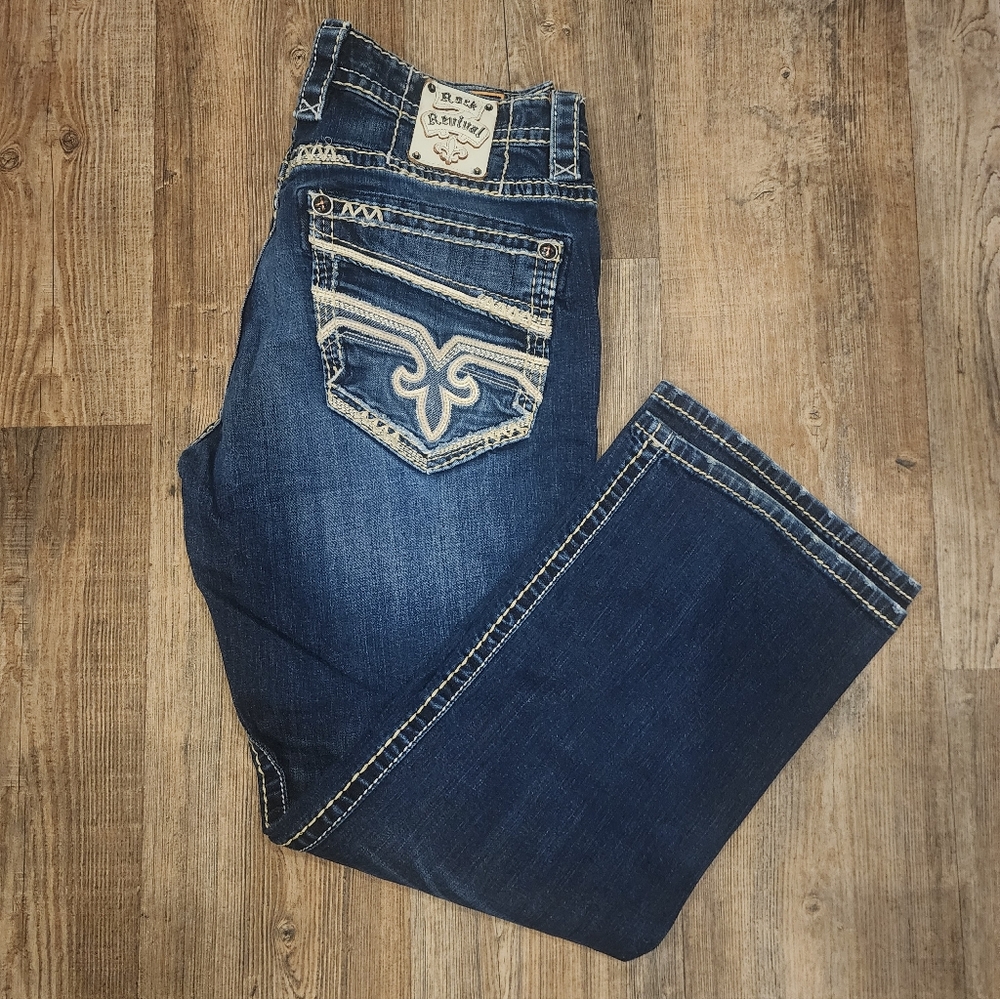 Rock Revival Mens Jeans, Style "Aaron, Relaxed Straight.